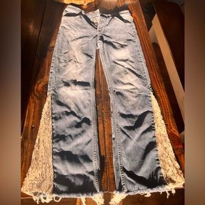 Pilcro and Letterpress Sequin Flare Jeans